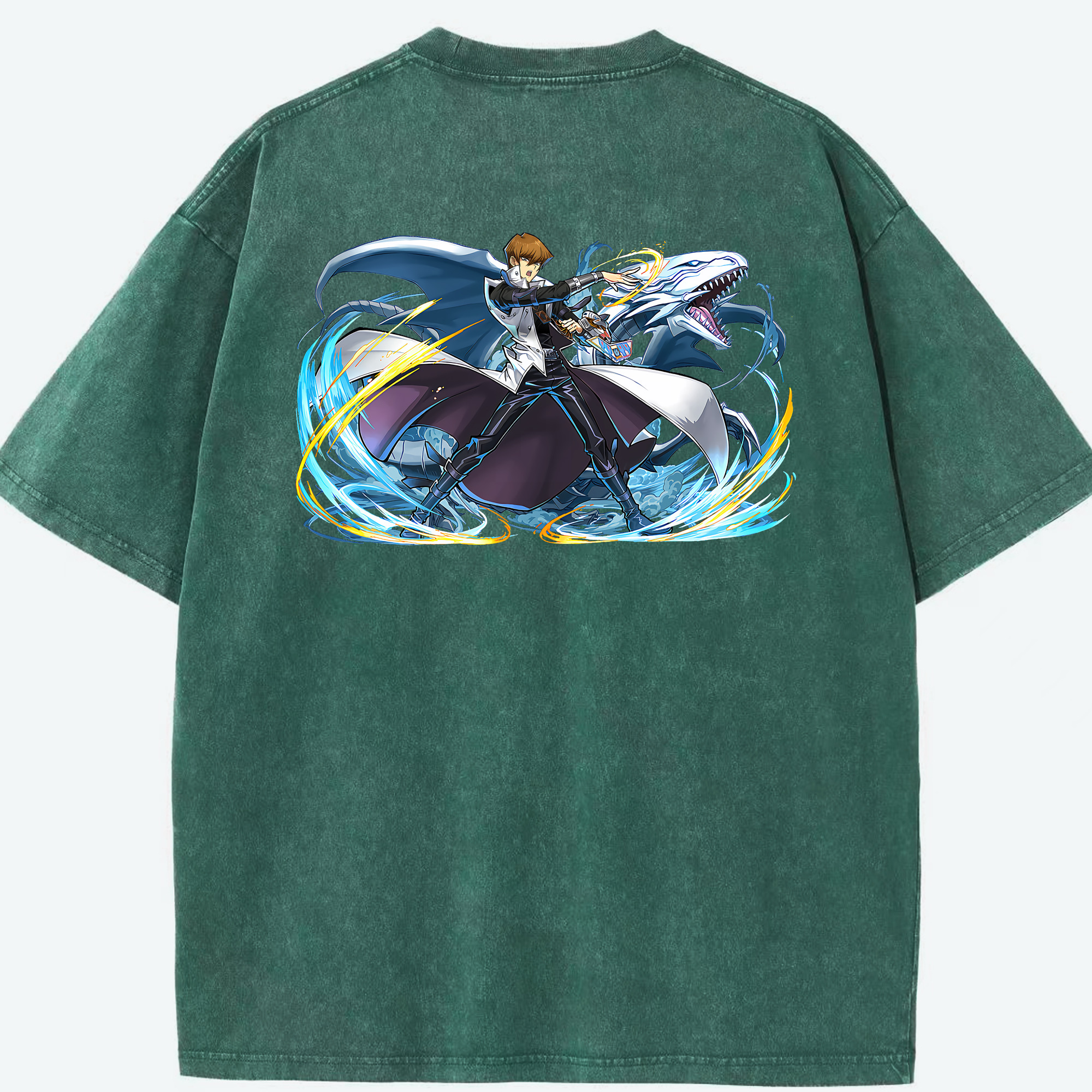 （画像用） 遊☆戯☆王 Yu-Gi-Oh! 綿100% ヴィンテージ風 半袖Tシャツ（背面プリント）